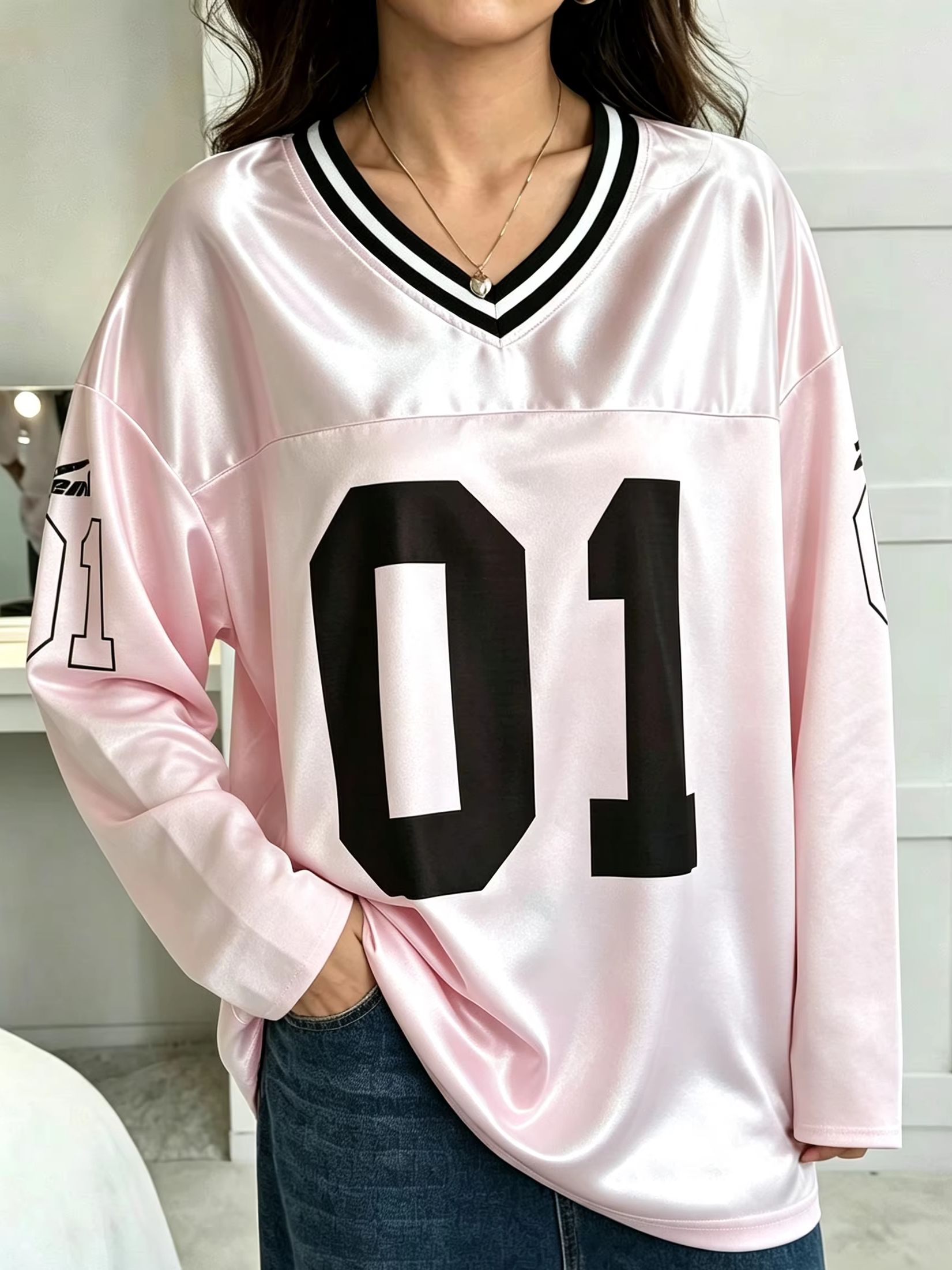 Usa Vintage Fashion - Men's Women Men Vintage Long Sleeve