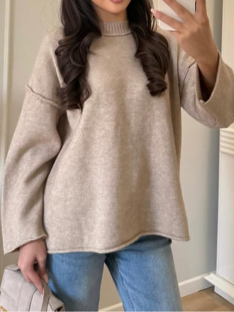 Vintage Fashion Old Money - Vintage Women Sweaters Black Lantern Sleeve