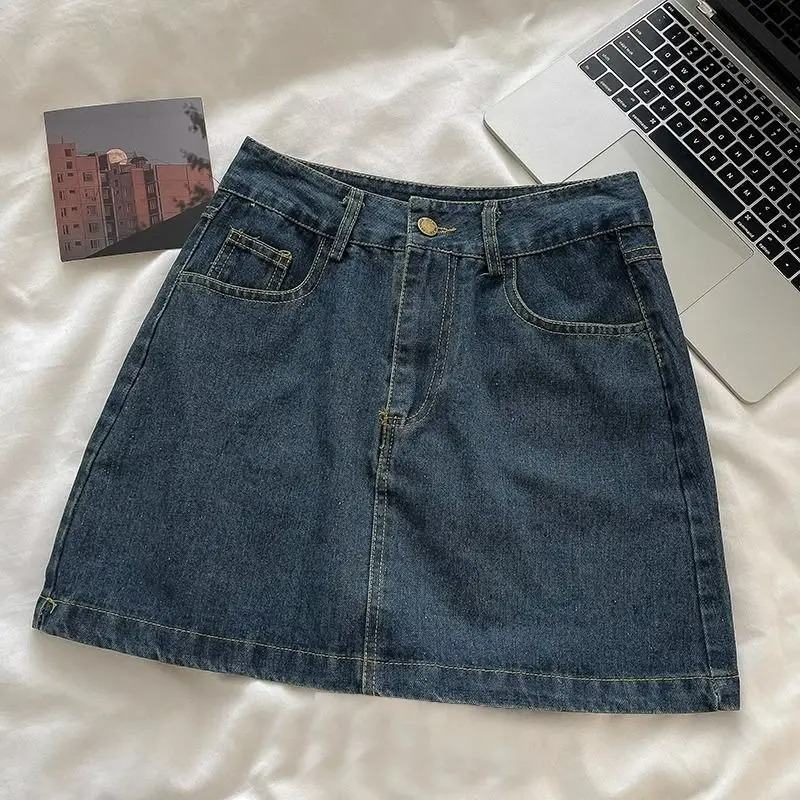 Vintage Fashion Jacket - Y2K Denim Skirt Set: Vintage Japanese