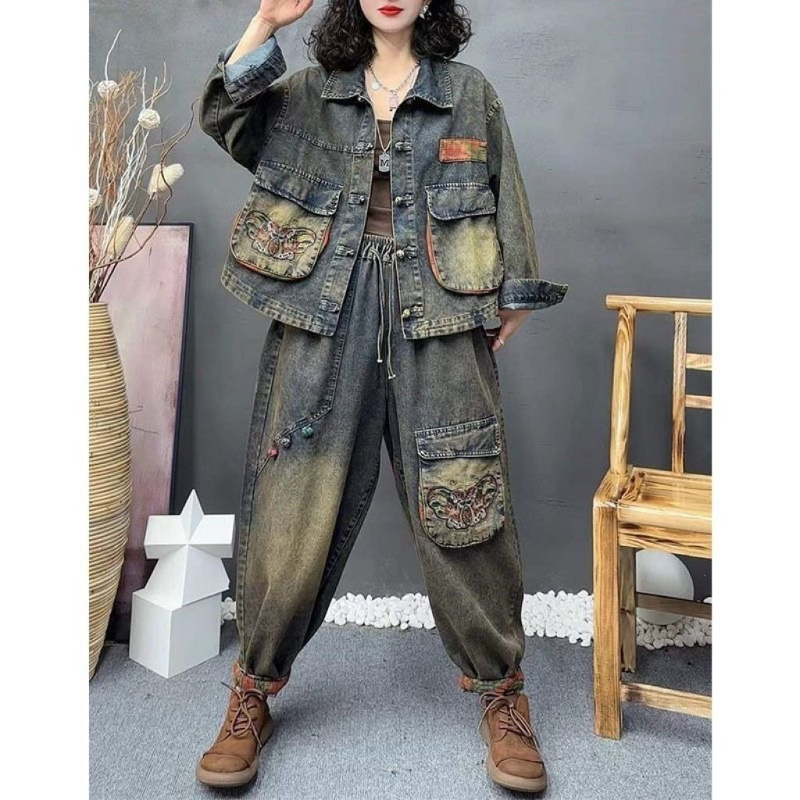 Retro Fashion Embroidered Cowb - đánh giá và giá Vintage Fashion Jacket
