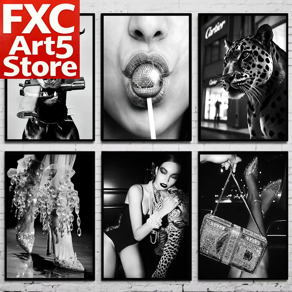 1PC Frameless Black & White Fa - đánh giá và giá Vintage Fashion Photography