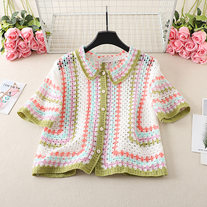 Button Up Crochet Shirt for Wo - đánh giá và giá Crochet Top Boho