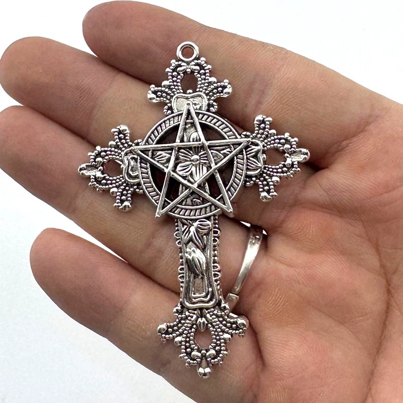 2pcs 30x15mm Gothic Big Cross  - đánh giá và giá Vintage Fashion Tumblr