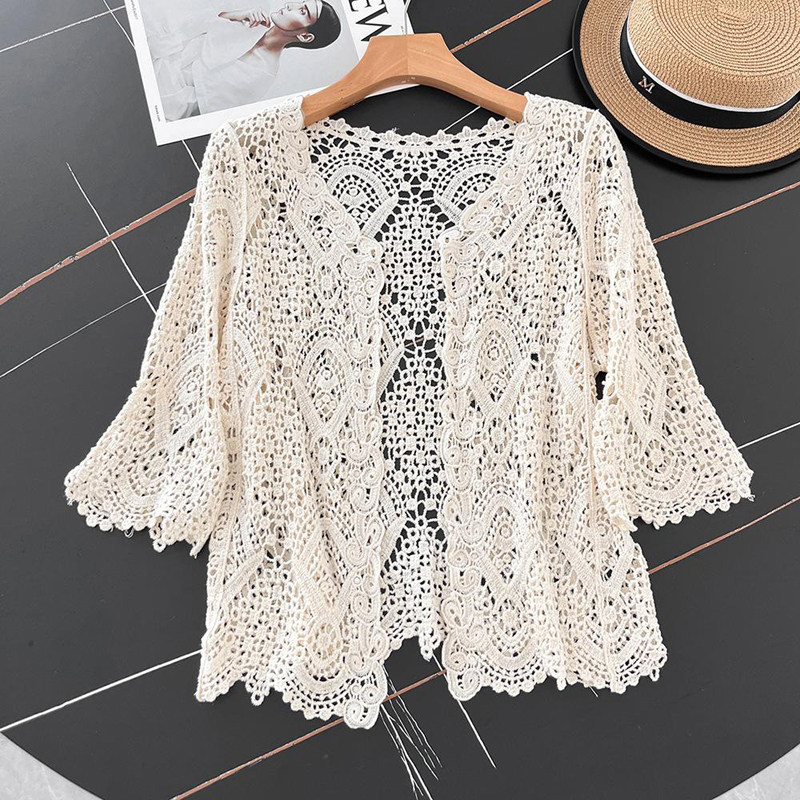 Open Front Crochet Knitted Car - đánh giá và giá Crochet Top Boho