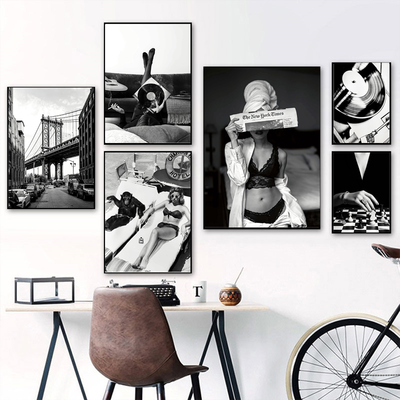 Black and White Vintage Wall A - đánh giá và giá Vintage Fashion Sketches