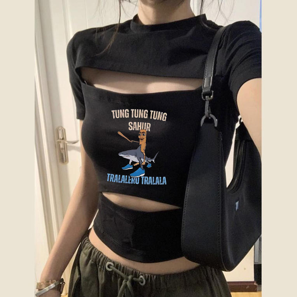Tung Tung Sahur crop top women - đánh giá và giá Vintage Fashion For Sale