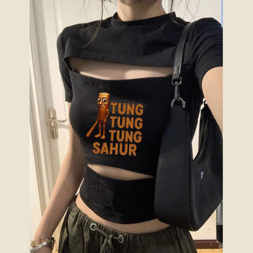 Tung Tung Sahur crop top women - đánh giá và giá Vintage Fashion For Sale