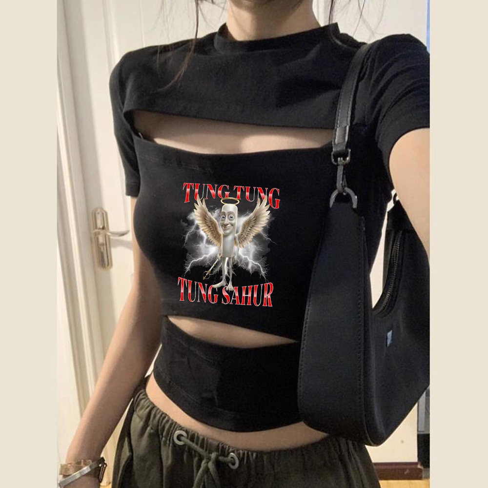 Tung Tung Sahur crop top women - đánh giá và giá Vintage Fashion For Sale