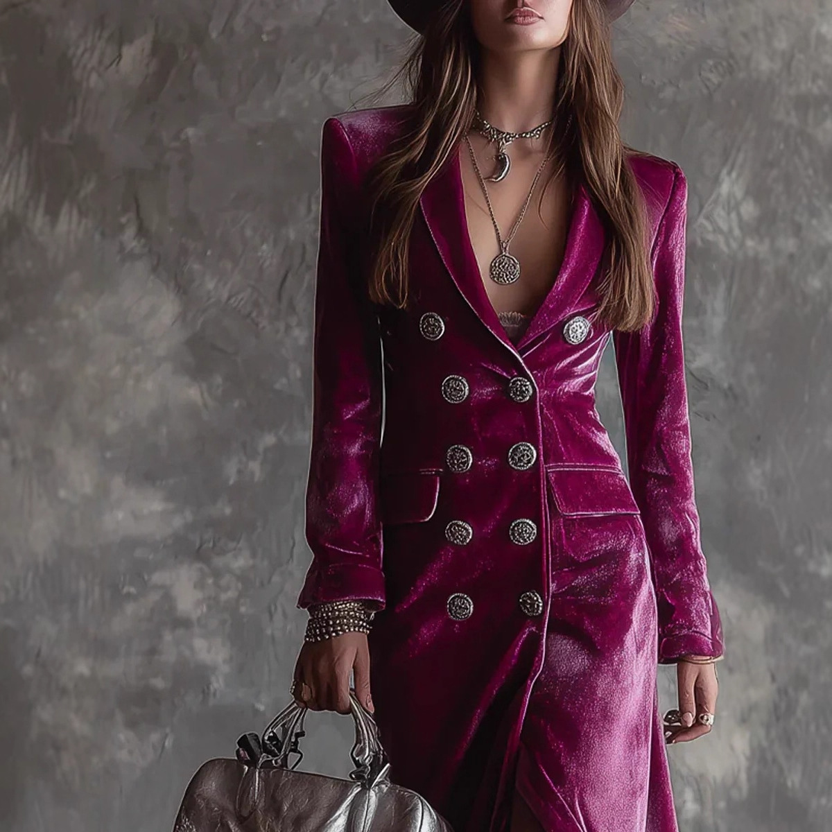 Vintage Velvet Long Blazer Dre - đánh giá và giá Velvet Blazer Vintage