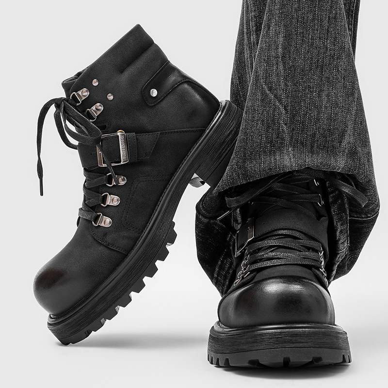 Brand Men Leather Boots Motorc - đánh giá và giá Vintage Fashion Brands
