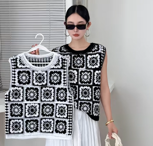 Granny Square Crochet Top Slee - đánh giá và giá Crochet Top Boho