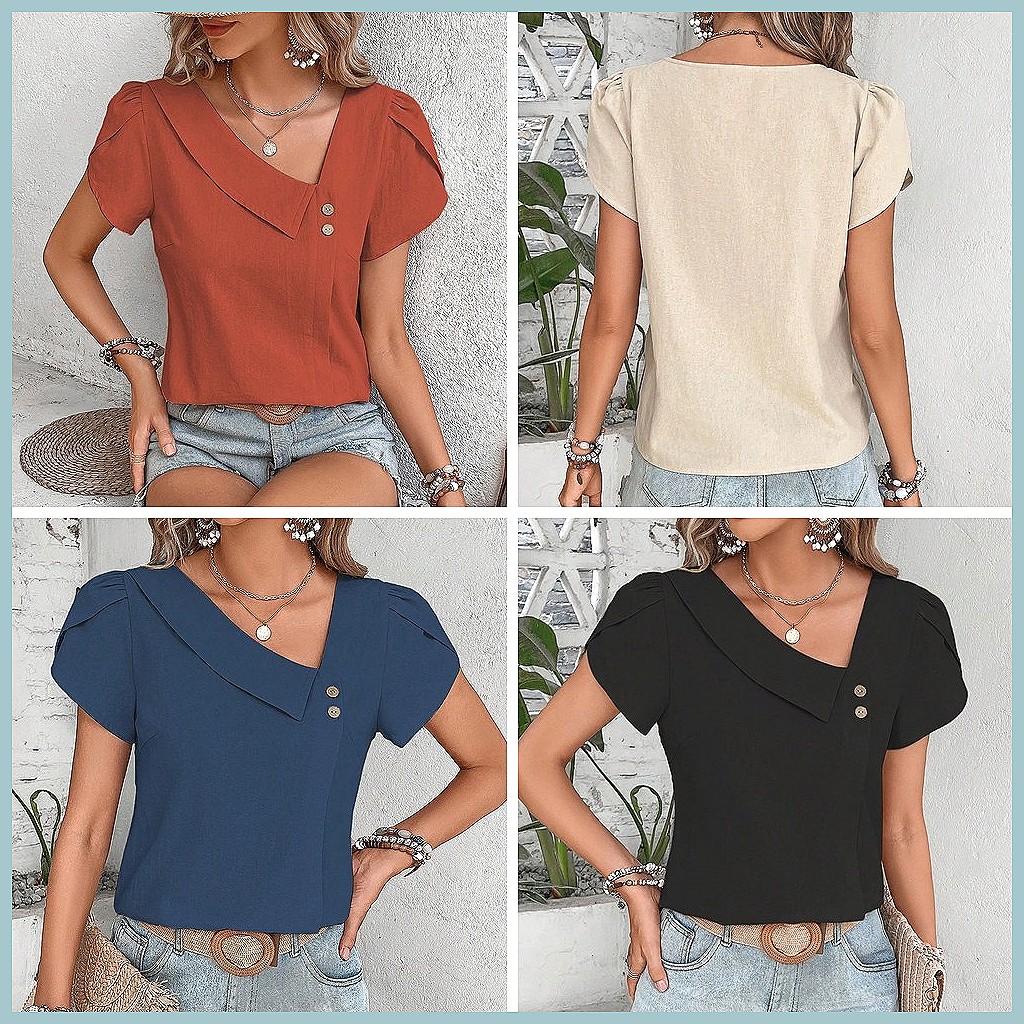 2024 Summer Vintage Solid Colo - đánh giá và giá Usa Vintage Fashion