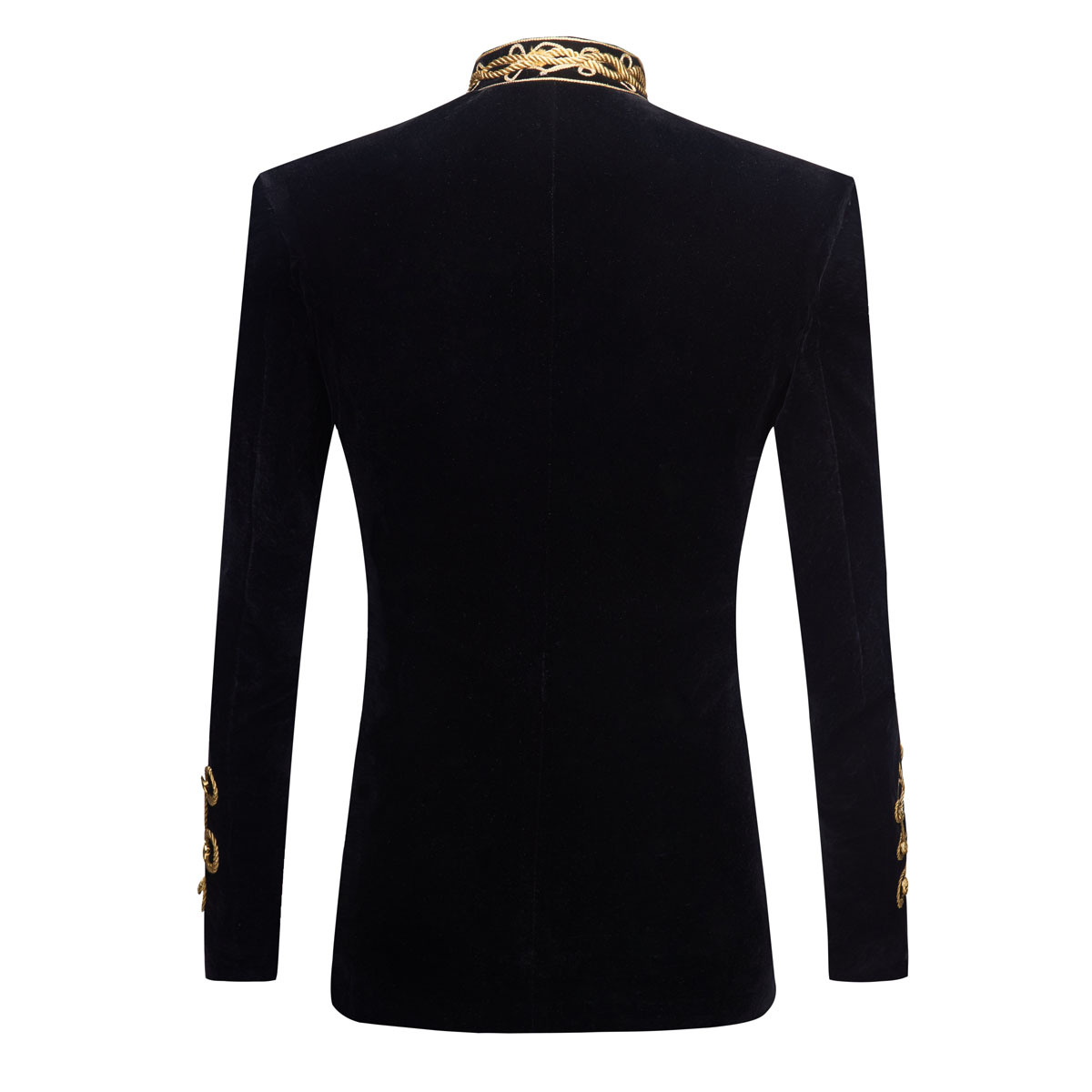 Men's Standing Collar Gold Bla - đánh giá và giá Velvet Blazer Vintage